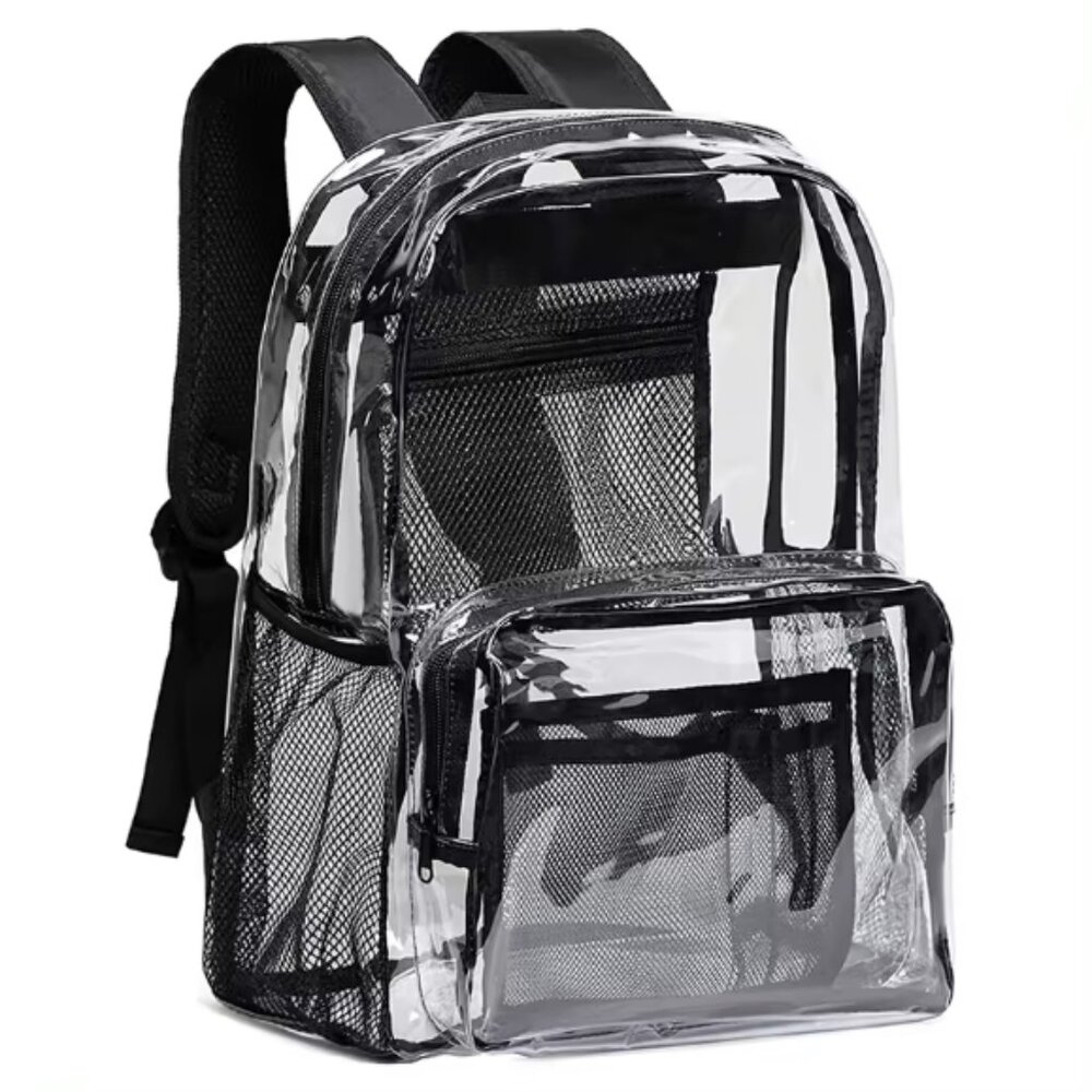 Full Size Clear PVC Backpack With Multi Pockets - Picture 3 of 4